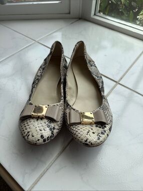 Cole Haan Snake-print Ballet Flats